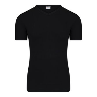 Heren T-shirt V-Hals M3000 Zwart