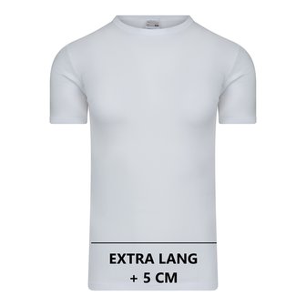 Extra lang heren T-shirt O-Hals M3000 Wit