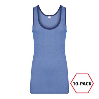 10-Pack Heren singlets M2000 Blauw