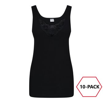 10-Pack Dames hemden Viola M3000 Zwart
