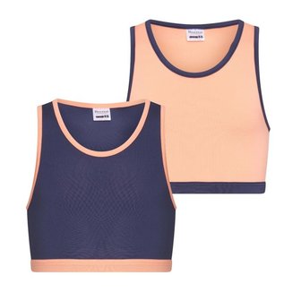 2-Pack Meisjes hesjes Mix&amp;Match  Zalm/D.Blauw