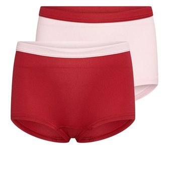 2-Pack Meisjes boxershorts Mix&amp;Match L.Roze/D.Rood