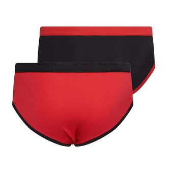 2-Pack Meisjes slips Mix&amp;Match Rood/Zwart