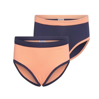 2-Pack Meisjes slips Mix&amp;Match Zalm/D.Blauw