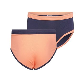 2-Pack Meisjes slips Mix&amp;Match Zalm/D.Blauw