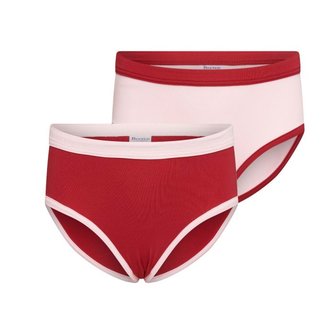 2-Pack Meisjes slips Mix&amp;Match L.Roze/D.Rood