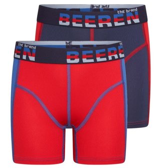 2-Pack Jongens boxershorts Mix&amp;Match Blauw/Rood