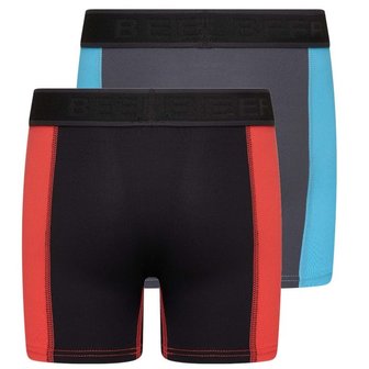 2-Pack Jongens boxershorts Mix&amp;Match Koraal/Turqouise