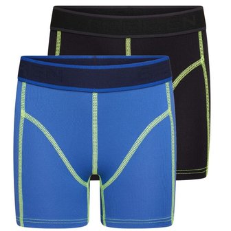 2-Pack Jongens boxershorts Mix&amp;Match uni Blauw/Zwart