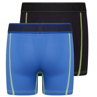 2-Pack Jongens boxershorts Mix&amp;Match uni Blauw/Zwart