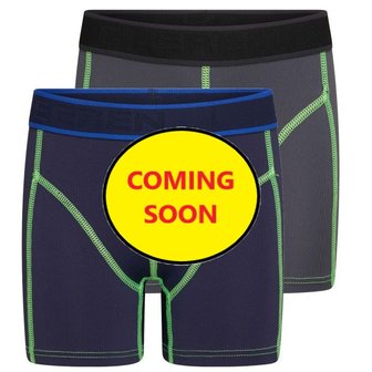 2-Pack Jongens boxershorts Mix&amp;Match uni D.Blauw/Grijs