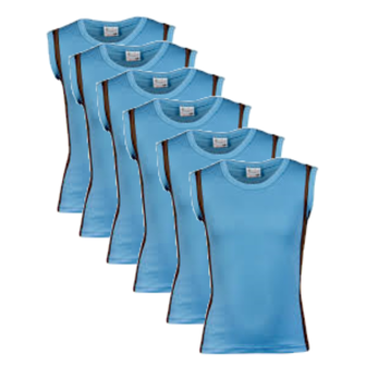 6-Pack Jongens mouwloos shirt B.Y. Sjors