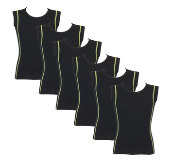 6-Pack Jongens mouwloze shirts B.Y. Ricardo Groen