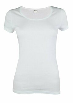 5-PACK BEEREN DAMES T-SHIRT MET O-HALS EN KORTE MOUW M3000 WIT