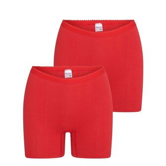 2 pack dames boxershort Softly met lange pijp Rood