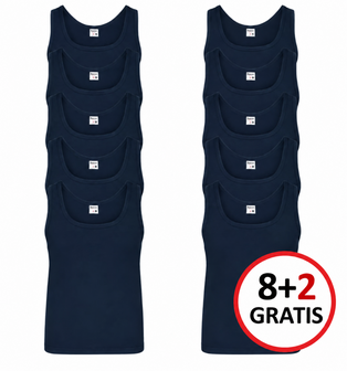 8+2 GRATIS heren singlets M3000 Marine