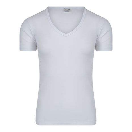 Heren T-shirt Diepe V-Hals M3000 Wit