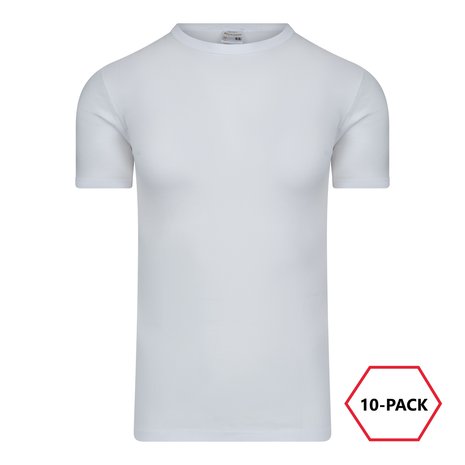 10-Pack Heren T-shirts O-Hals M3000 Wit