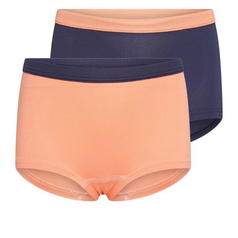 2-Pack Meisjes boxershorts Mix&Match Zalm/D.Blauw