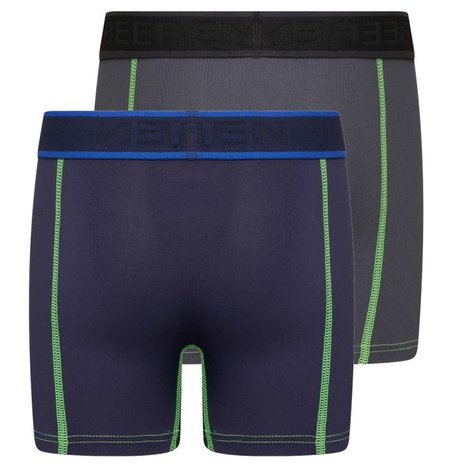 2-Pack Jongens boxershorts Mix&Match uni D.Blauw/Grijs