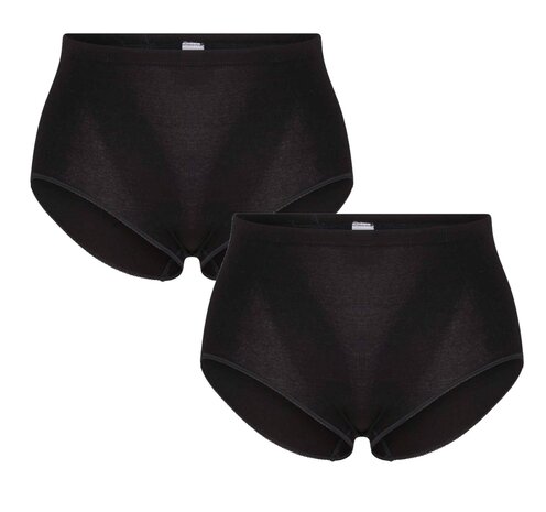 2 pack dames heupslip (Midi) Briljant Zwart