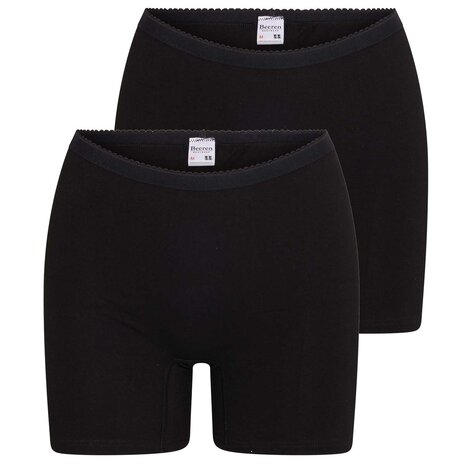 2 pack dames boxershort Softly met lange pijp Zwart