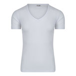 Heren T-shirt Diepe V-Hals M3000 Wit