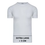 Extra lang heren T-shirt O-Hals M3000 Wit