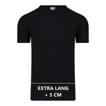 Extra lang heren T-shirt O-Hals M3000 Zwart