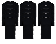 15-Pack Heren T-shirts O-Hals M3000 Zwart 15-Pack Heren T-shirts O-Hals M3000 Zwart