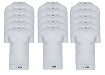 15-Pack Extra lange heren T-shirts V-Hals M3000 Wit 15-Pack Extra lange heren T-shirts V-Hals M3000 Wit