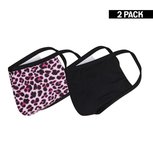 2-Pack Meisjes mondkapjes Panter/Zwart 10-16 jaar