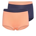 2-Pack Meisjes boxershorts Mix&Match Zalm/D.Blauw