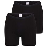 2 pack dames boxershort Softly met lange pijp Zwart