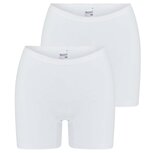 2 pack dames boxershort Softly met lange pijp Wit