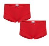 2 pack meisjes short Elegance Rood